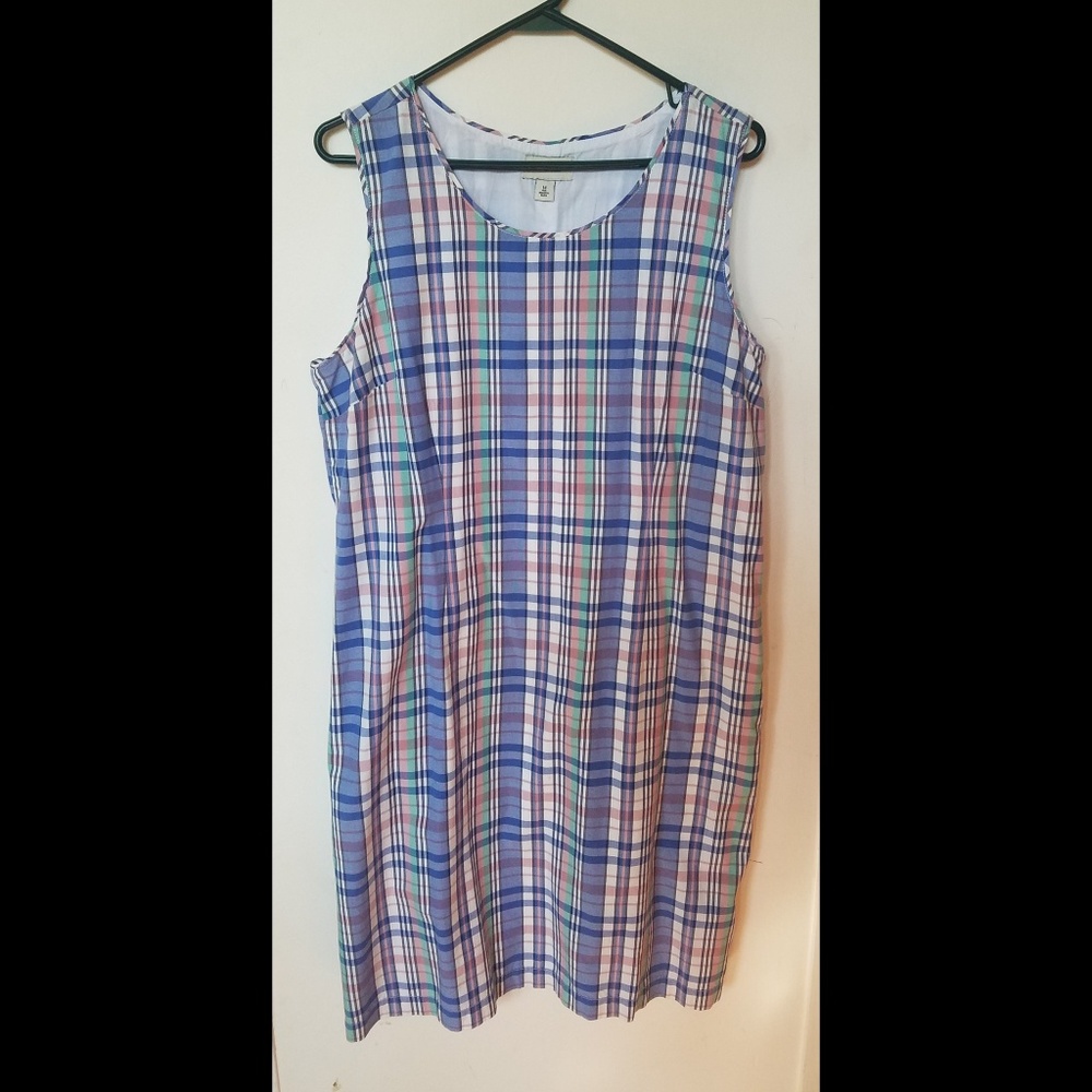 L.L. Bean 100% cotton plaid jumper